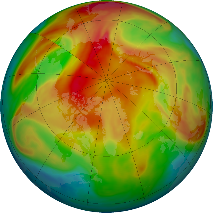 Arctic ozone map for 12 March 2006